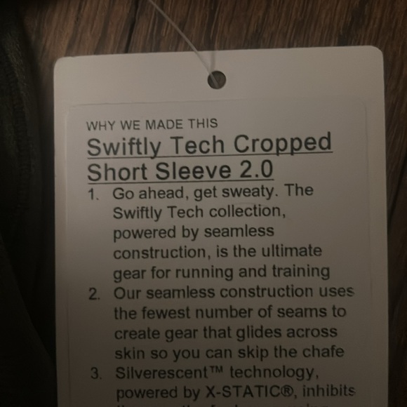 Lululemon swifty tech crop size 0 - Picture 2 of 2
